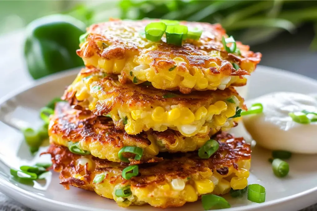 Corn Fritters with Hot Honey