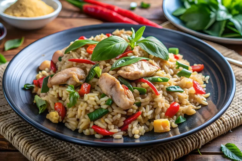 Thai Basil Chicken Fried Rice