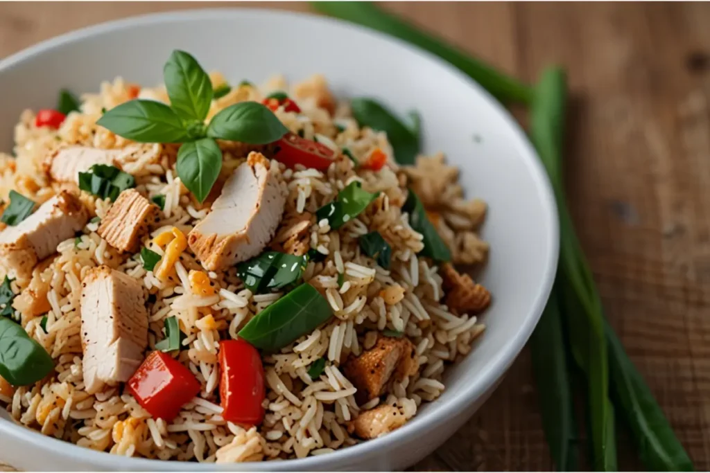 Chicken Basil Fried Rice